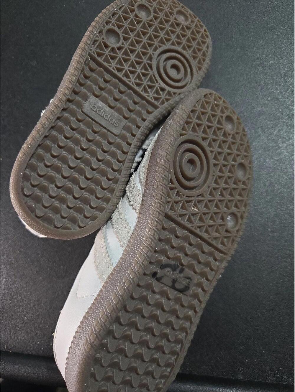 Adidas x Kith Samba Kids White/Gold Sneakers Size 9.5K - Picture 5 of 6